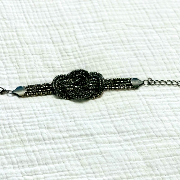 Nordstrom Knotted Chain Bracelet Silver/Chrome ONE SIZE NWOT - Picture 9 of 14